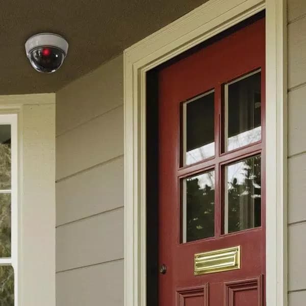 SABRE Dummy Dome Security Camera with Flashing Red LED - Wireless Deterrent for Home and Business