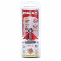 Diablo 45-Degree Chamfer Router Bit, 1/4 in. Shank, Carbide Construction thumbnail 2