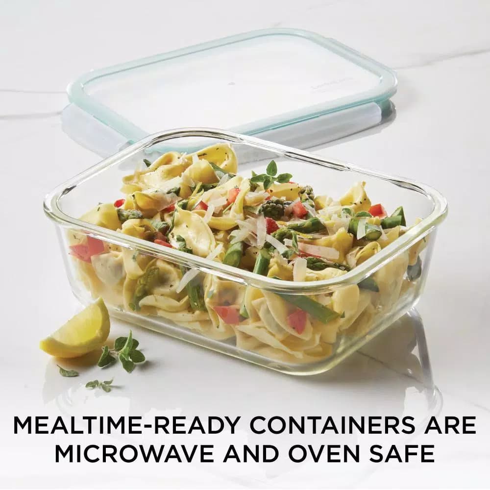 Lock & Lock Purely Better 68 oz. Borosilicate Glass Rectangular Food Storage Container