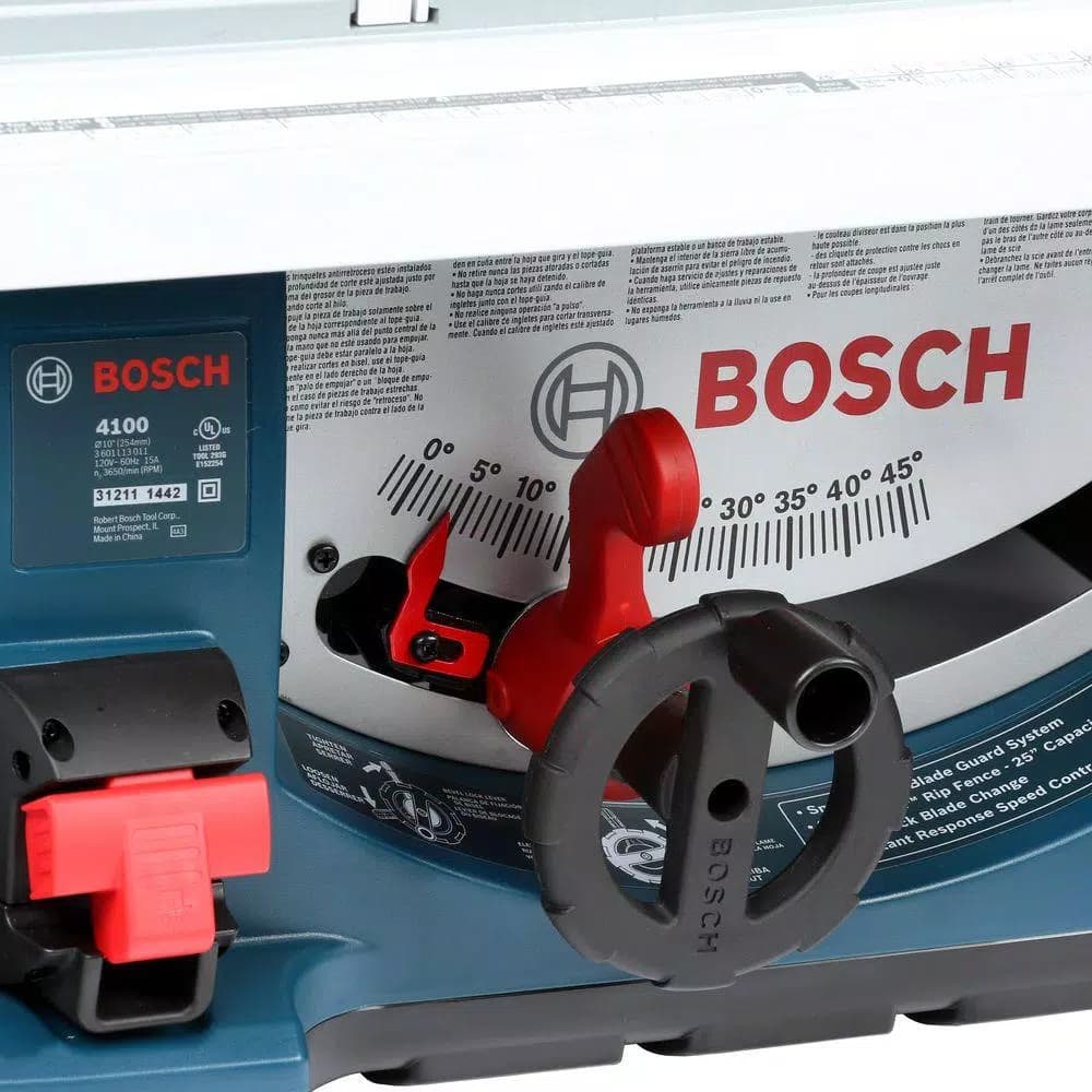 Bosch 10 in. Corded Table Saw Kit with 40-Tooth Carbide Blade and Smart Guard System