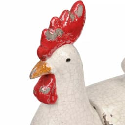 3R Studios 20 in. Stoneware Rooster Decorative Container with Lid - Farmhouse Style thumbnail 3