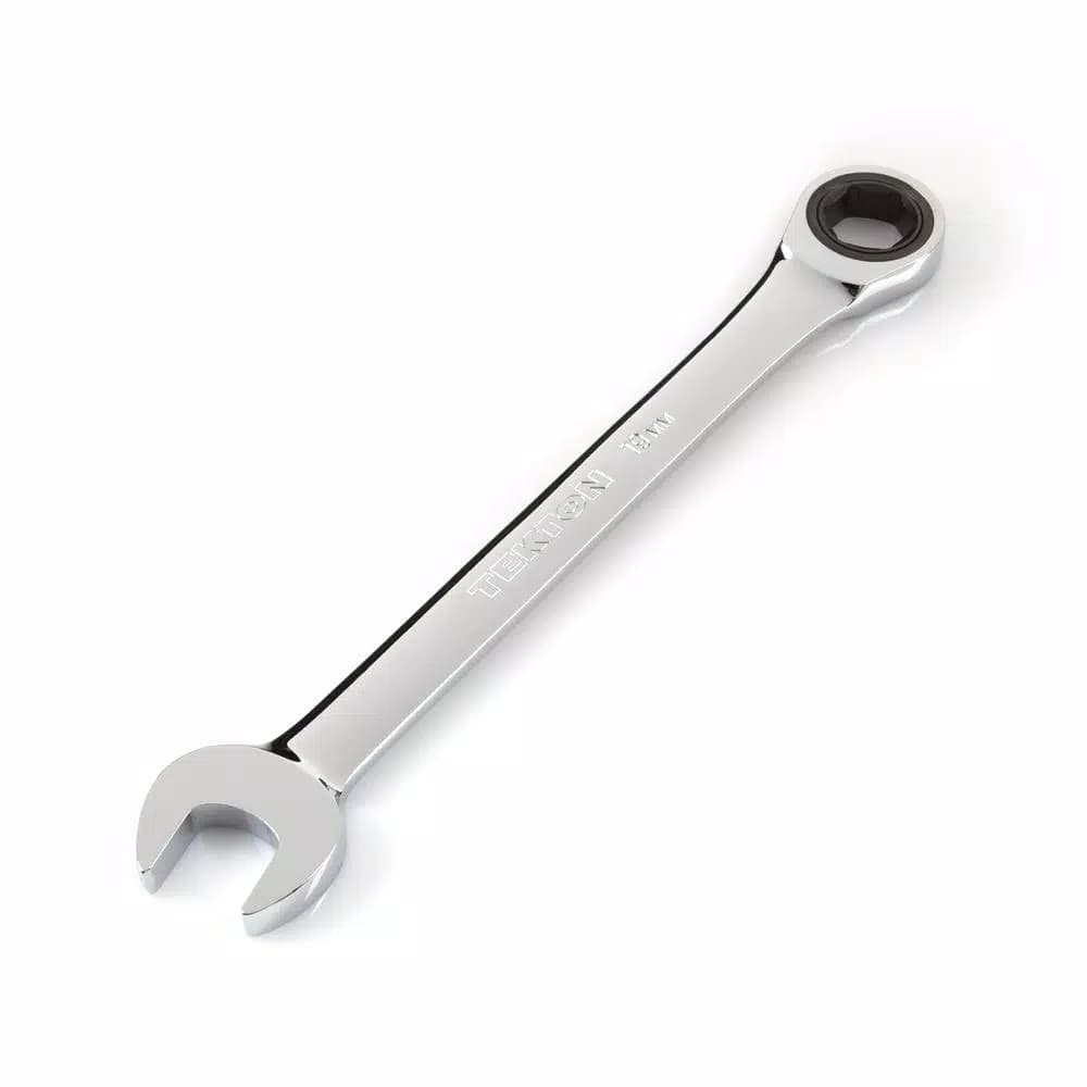 TEKTON 19 mm Ratcheting Combination Wrench, 6-Point Box End, 72-Tooth Gear