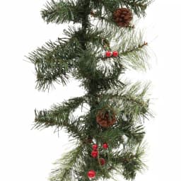 National Tree Company 9 ft. Unlit Cashmere Artificial Garland with Pinecones and Red Berries thumbnail 2