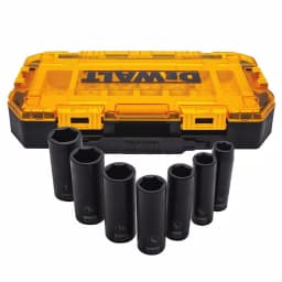 DEWALT DWMT74736 1/2 in. Drive SAE Deep Impact Socket Set, 7-Piece thumbnail 1