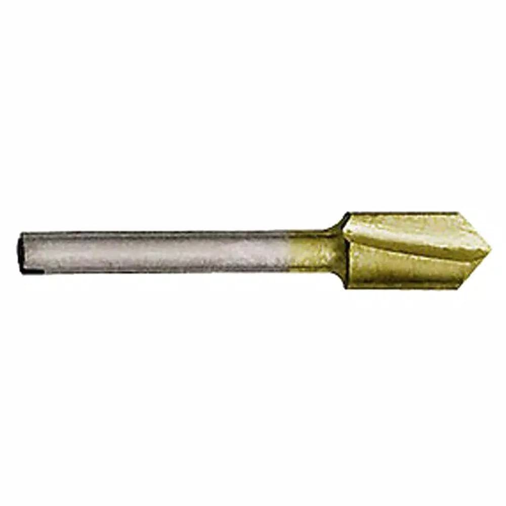 Gyros 1/4 in. Diameter High Speed Steel V-Groove Router Bit, 1/8 in. Shank