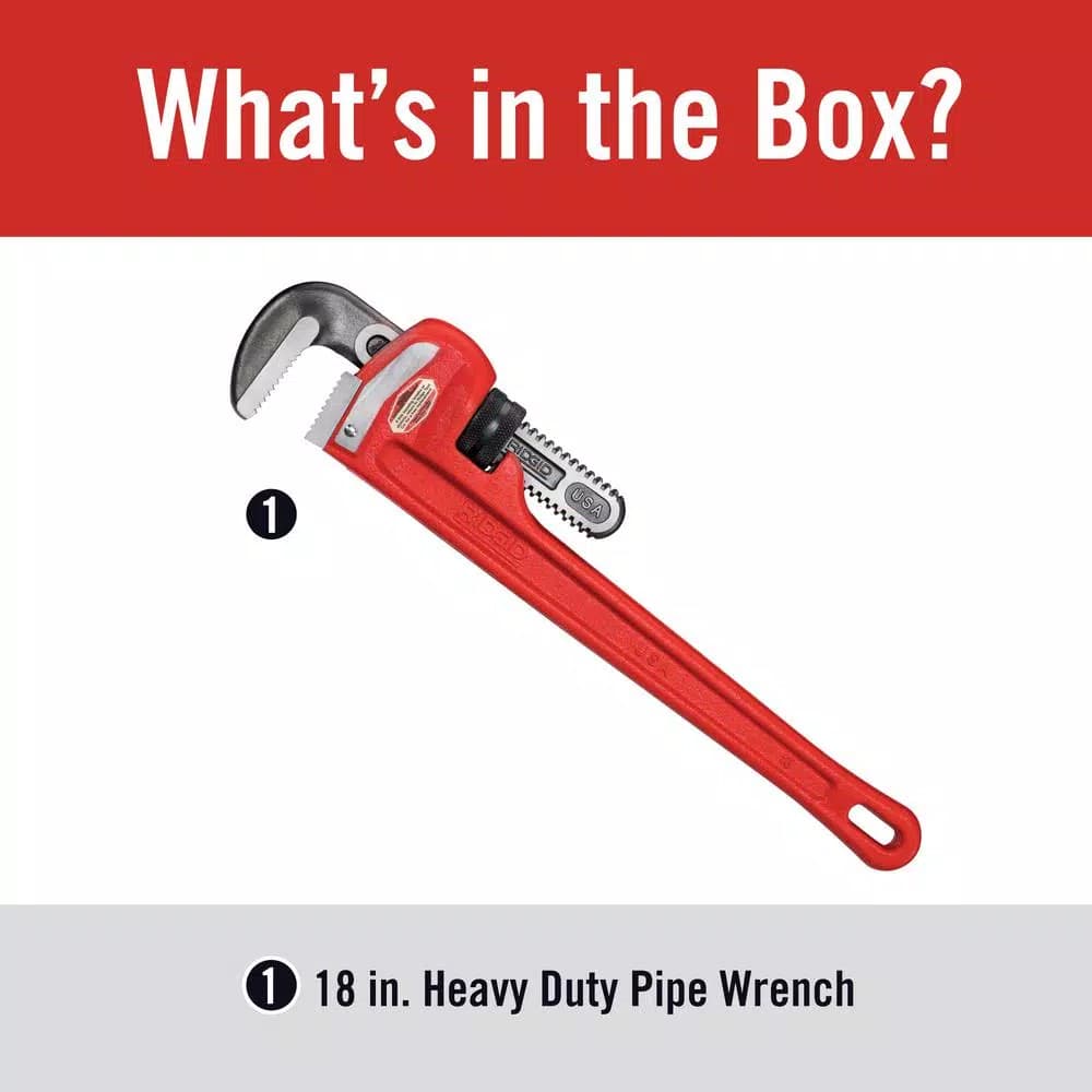 RIDGID 18 in. Heavy-Duty Straight Pipe Wrench
