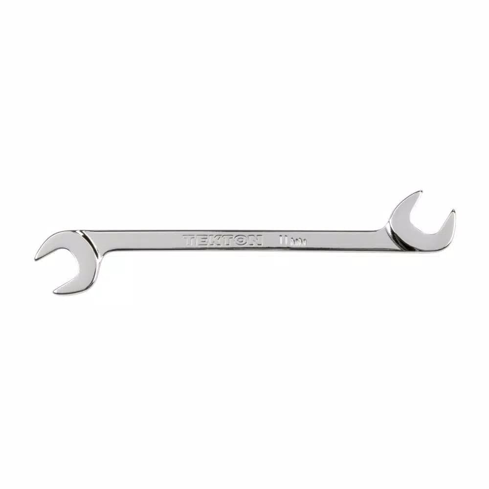 TEKTON 11 mm Angle Head Double Open End Wrench, 60° Offset