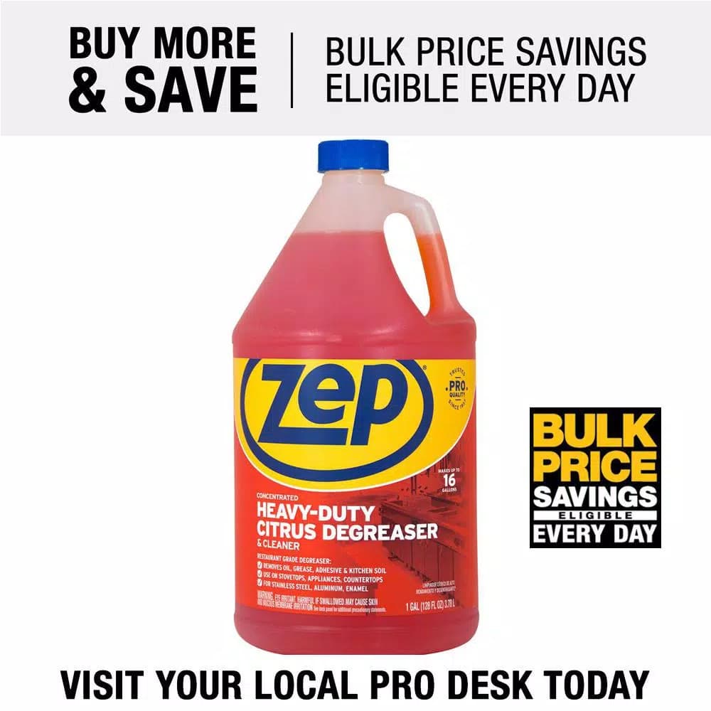 ZEP Heavy-Duty Citrus Degreaser, 1 Gallon Concentrated Multi-Purpose Cleaner