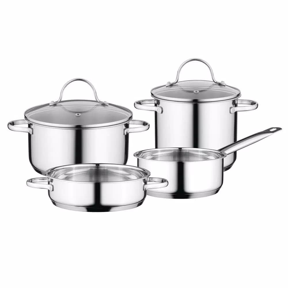 BergHOFF Essentials Comfort 6-Piece Stainless Steel Cookware Set, Induction Safe, 18/10 Steel