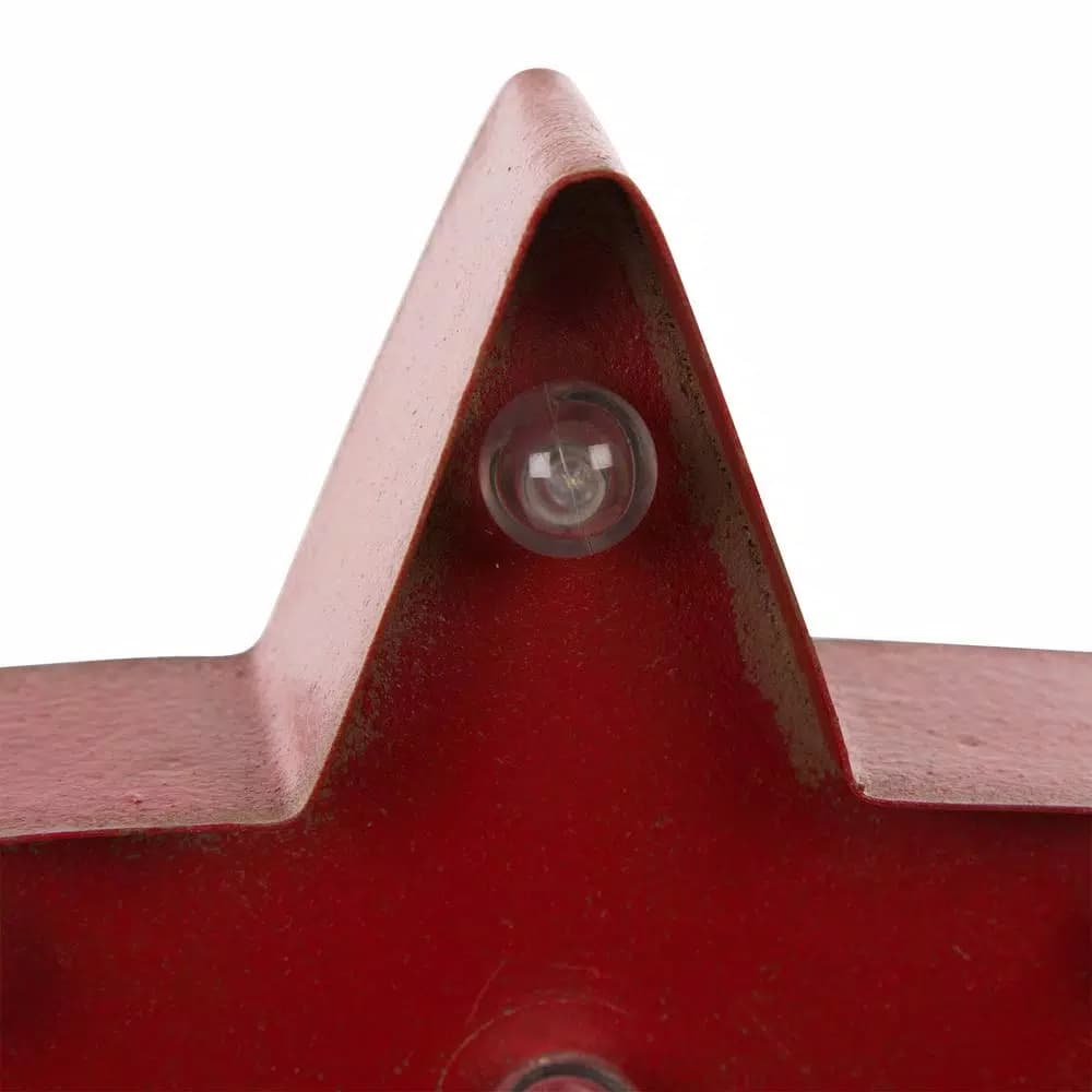 Glitzhome Marquee LED Star Stocking Holder Set of 2 - Metal Holiday Decor