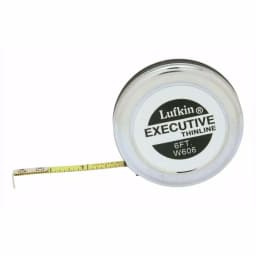Lufkin Executive Thinline 6 ft. Pocket Tape Measure, 1/4 in. Wide Chrome Finish thumbnail 1