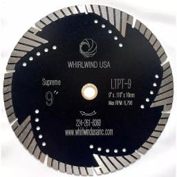 Whirlwind USA 9 in. Turbo Segmented Diamond Saw Blade for Granite, Marble, and Concrete thumbnail 1