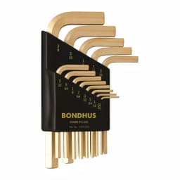 Bondhus 13-Piece SAE Short Arm L-Wrench Hex Key Set with GoldGuard Finish thumbnail 1