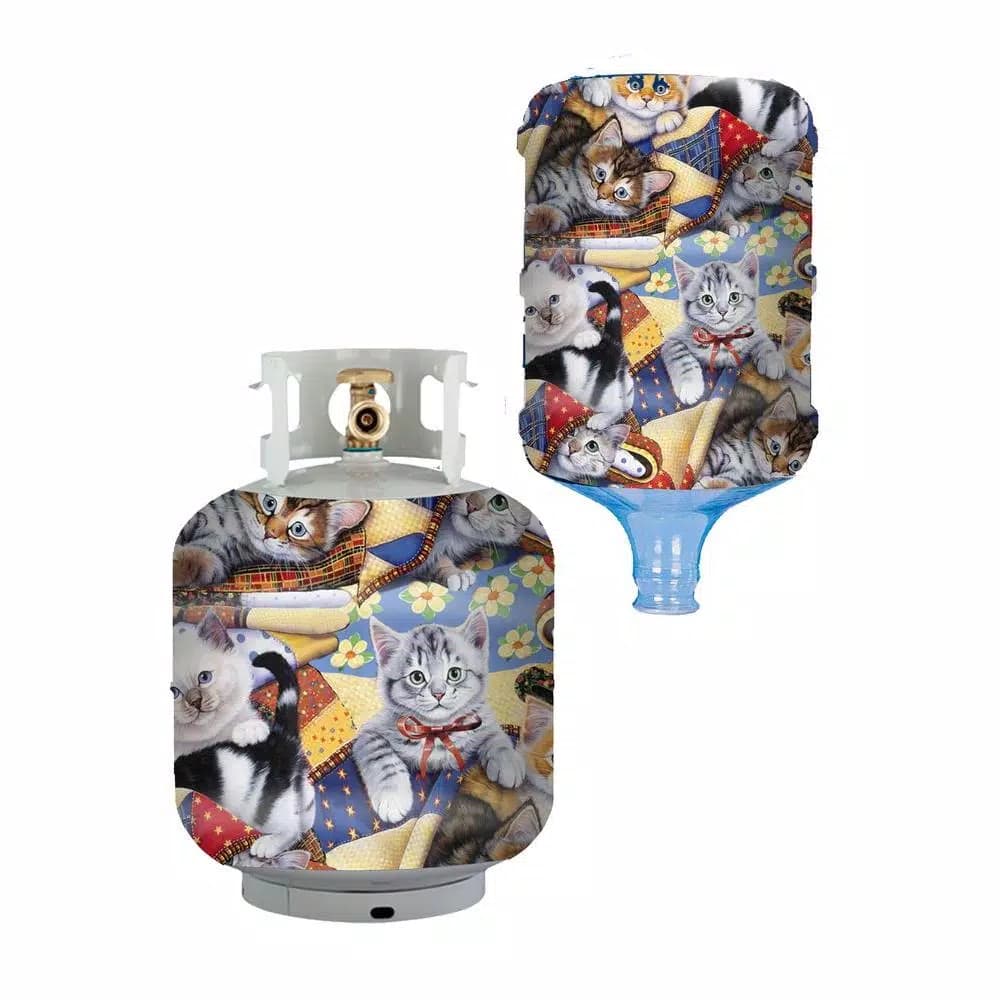 Unbranded Kitten Pattern 5 Gallon Propane Tank and Water Cooler Cover