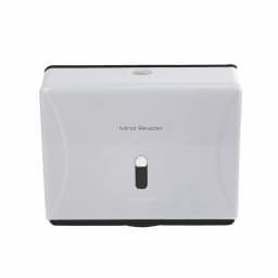 Mind Reader White Wall Mounted Multi-Fold Paper Towel Dispenser for C-Fold and M-Fold Towels thumbnail 1