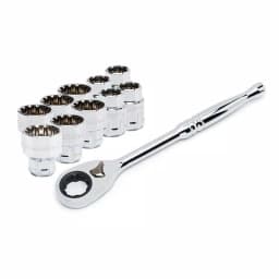 Husky 11-Piece 3/8 in. Drive Universal Pass-Thru Ratchet and Socket Set thumbnail 1
