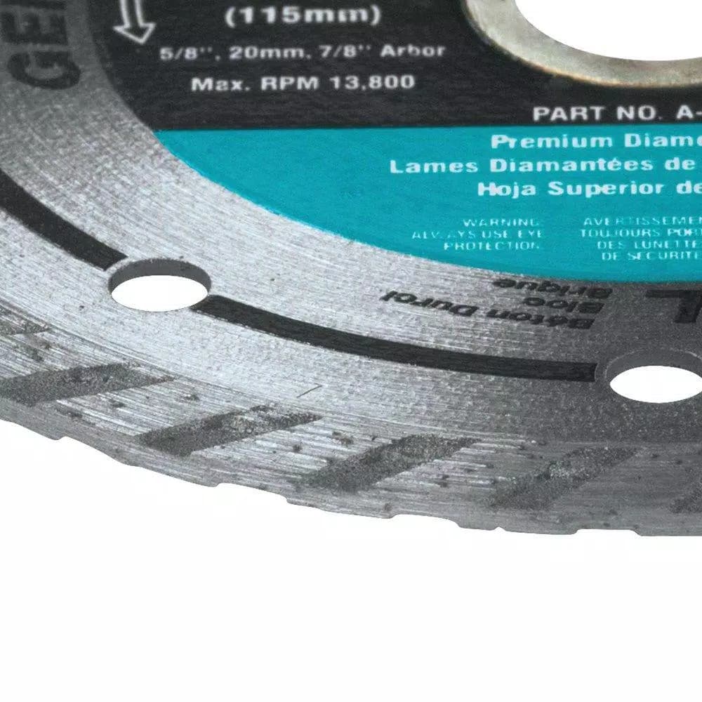 Makita 4-1/2 in. Turbo Rim Diamond Blade, 2-Pack