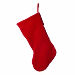 Glitzhome 21 in. Poinsettia Hooked Christmas Stocking - Acrylic and Polyester Holiday Decor thumbnail 4