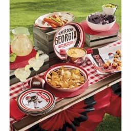 Magnolia Lane Georgia Ceramic Football Tailgating Serving Platter, 3-Section Divided Dish thumbnail 5