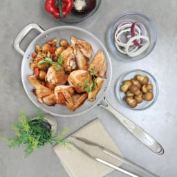 Chantal Induction 21 Steel 3 qt. Stainless Steel Saute Pan, Brushed Stainless Steel thumbnail 5