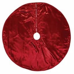 VHC Brands Tristan 48 in. Cherry Red and Shamrock Green Plaid Christmas Tree Skirt thumbnail 2