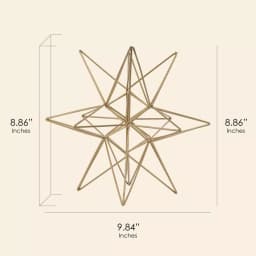 Crystal Art Gallery Gold Painted Metal Star Large Figurine - Modern Geometric Home Decor thumbnail 6