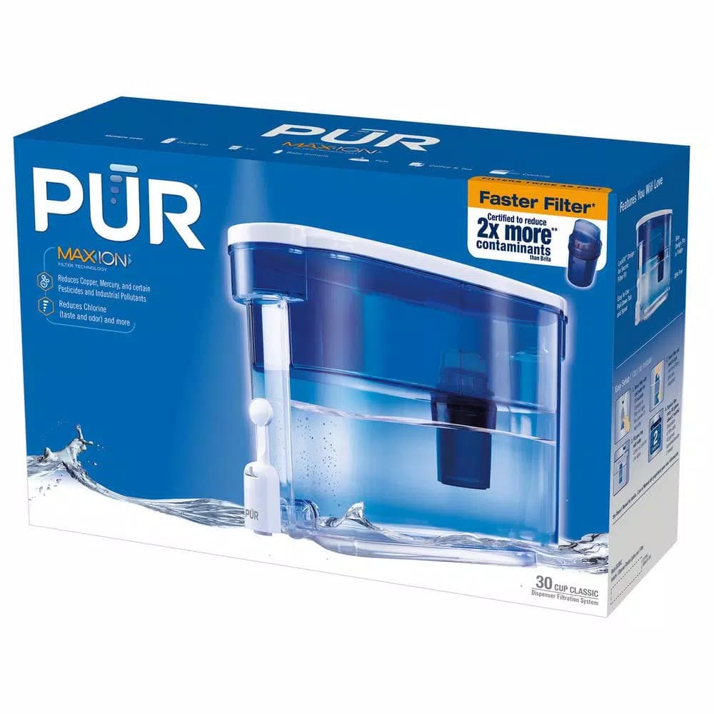 PUR Classic 30-Cup Water Filtration Dispenser System with MAXION Technology