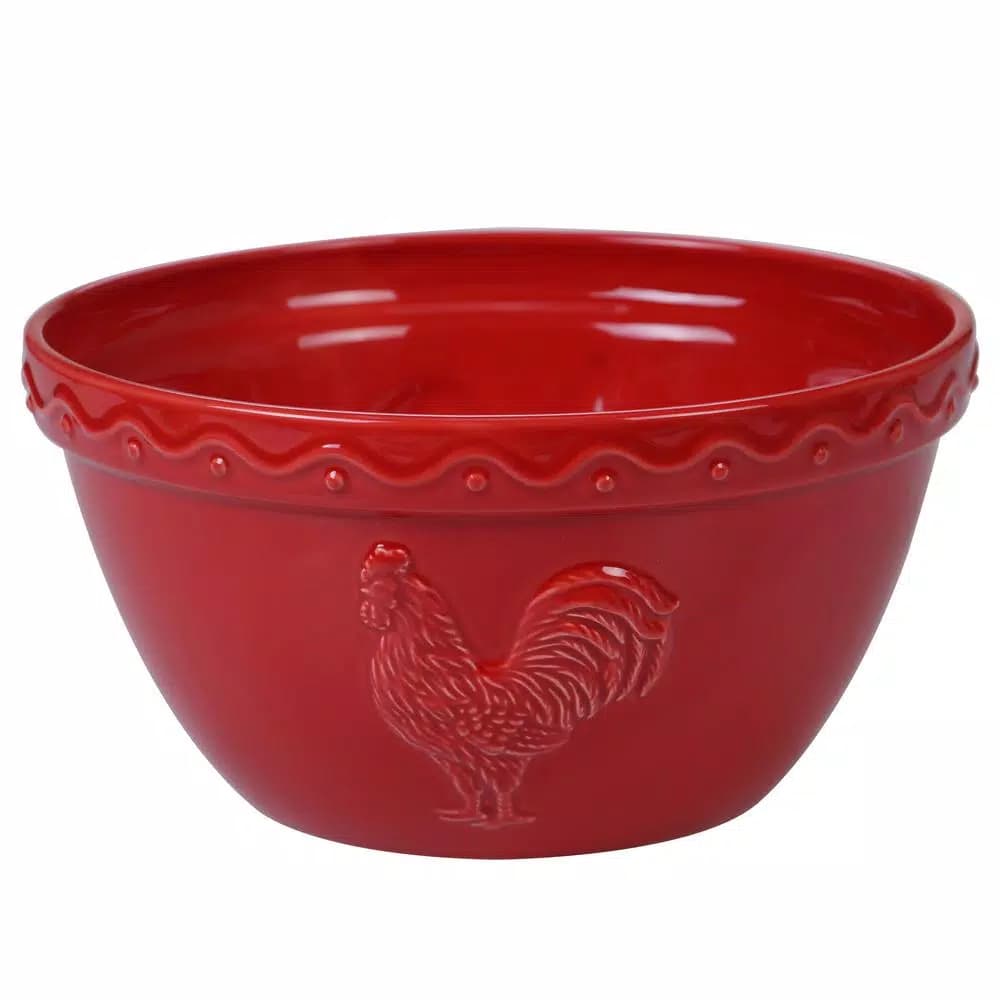 Certified International Homestead Rooster 10 in. Ceramic Deep Serving Bowl, Multi-Colored