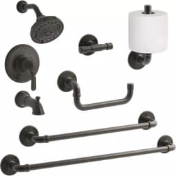 KOHLER Worth 24 in. Single Towel Bar in Oil-Rubbed Bronze thumbnail 3