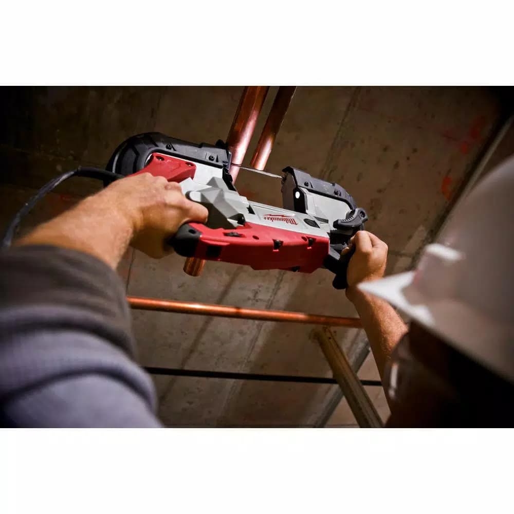 Milwaukee 11 Amp Deep Cut Portable Band Saw with Hard Case, 5 in. x 5 in. Capacity