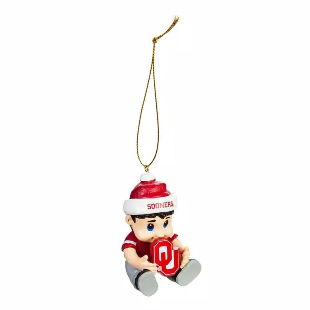 Team Sports America University of Oklahoma NCAA New Lil Fan Christmas Ornament