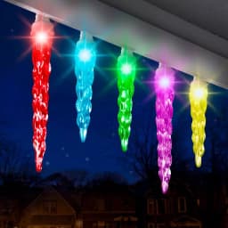LightShow 12-Light LED Multi-Color Color-Changing Icicle Light Set thumbnail 7