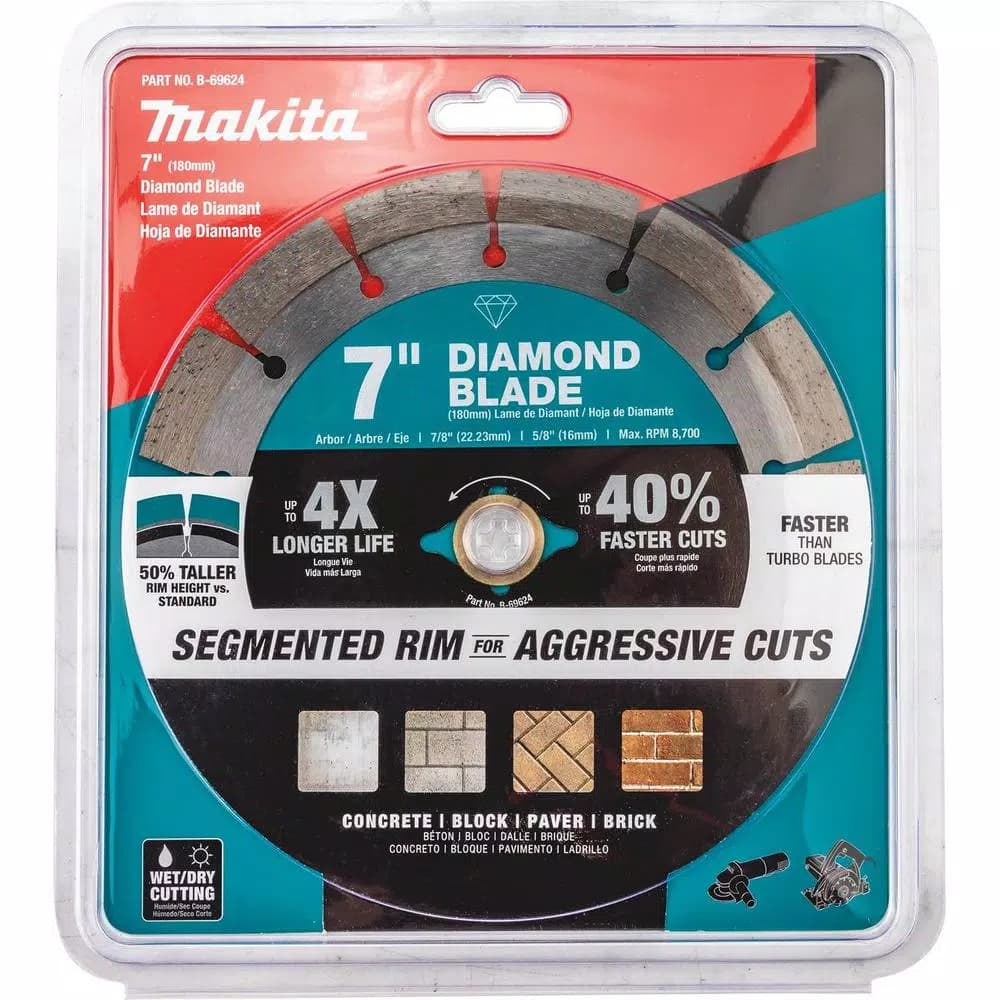 Makita 7 in. Segmented Rim Diamond Blade for General Purpose Cutting