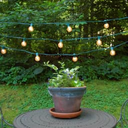 LUMABASE 25 ft. 25-Light Gold Mercury Globe String Lights, Weather Resistant Incandescent Decor thumbnail 3
