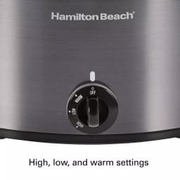 Hamilton Beach 10 Quart Slow Cooker with Folding Handles, Black thumbnail 5