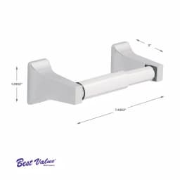 Best Value Ventura Chrome Toilet Paper Holder, Zinc Die-Cast Wall Mount thumbnail 4