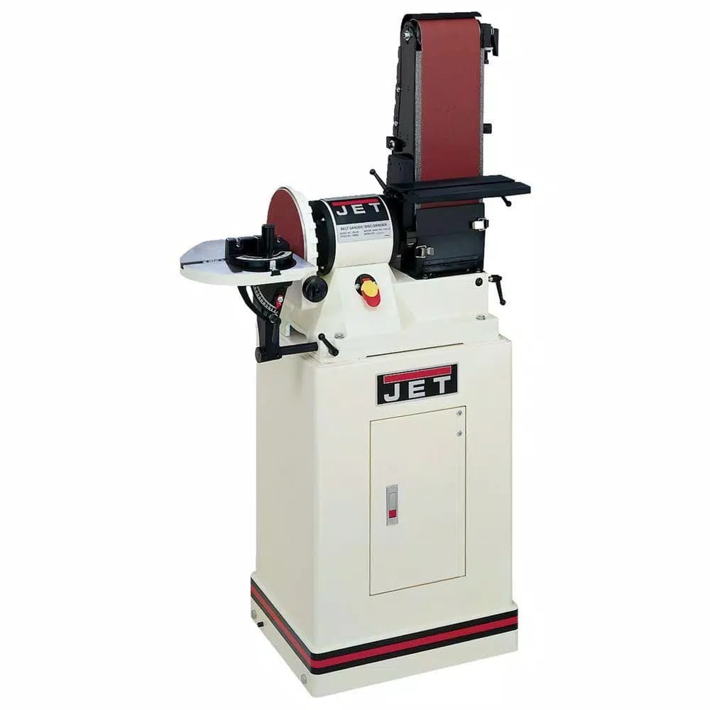 JET JSG-96CS 3/4 HP Belt and Disc Sander with Closed Stand, 6 in. x 48 in. Belt & 9 in. Disc