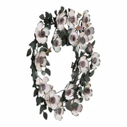 3R Studios Bungalow Lane 19 in. Hand Painted Tole Metal Flower Wreath, Multi-Colored thumbnail 2