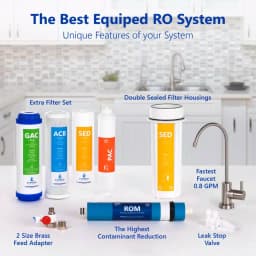 Express Water 5-Stage Reverse Osmosis Water Filtration System with Faucet and 4 Gallon Tank, 100 GPD thumbnail 3