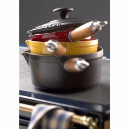Chasseur 1.3 qt. Enameled Cast Iron Sauce Pan with Lid, Red thumbnail 6