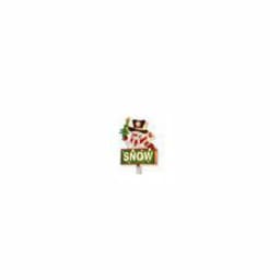 National Tree Company 35 in. Pre-Lit Snowman with SNOW Sign Wood Holiday Sculpture thumbnail 1