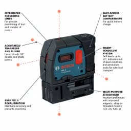Bosch Factory Reconditioned 5 Point Alignment Laser Level - Red thumbnail 2