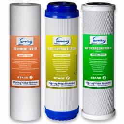 iSpring 10 in. x 2.5 in. Standard Replacement Filter Set for Reverse Osmosis Systems, 3-Pack thumbnail 1
