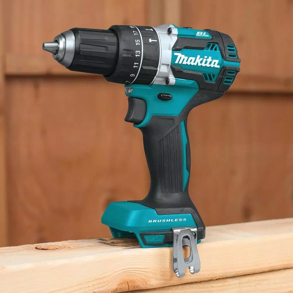 Makita 18V LXT Brushless Cordless Tool Combo Kit: Impact Driver, Hammer Driver-Drill, Recipro Saw & Battery Starter Pack