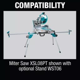Makita 12 in. Dual-Bevel Sliding Compound Miter Saw Kit with X2 LXT 36V Power and Folding Stand thumbnail 8
