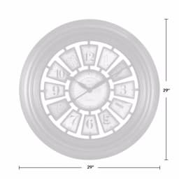 FirsTime 29 in. Industrial Chic Oil Rubbed Bronze Wall Clock thumbnail 4