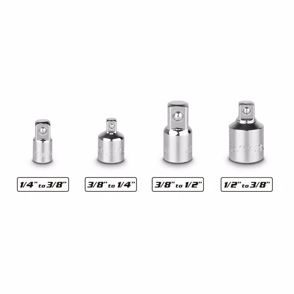 Capri Tools 4-Piece Socket Adapter and Reducer Set, Chrome Vanadium Steel