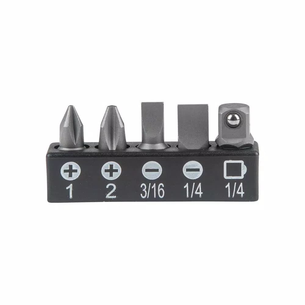 Klein Tools 1/4 in. Drive Mini Ratchet 6-Piece Set with Screwdriver Bits and Nut Drivers