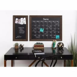 DesignOvation Beatrice Framed Magnetic Chalkboard Monthly Calendar Memo Board thumbnail 5
