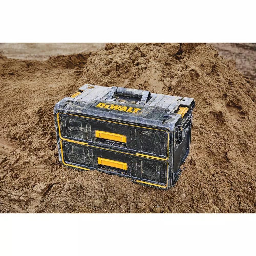 DEWALT 142-Piece Mechanics Tool Set with Bonus TOUGHSYSTEM 22 in. 2-Drawer Tool Box